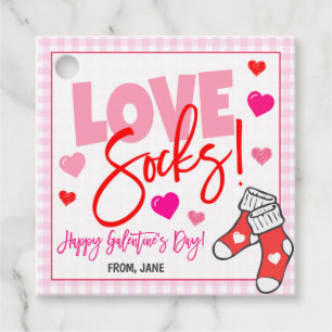 Valentine Sock Gift Tag