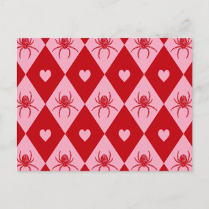 Valentine Spiders Holiday Postcard