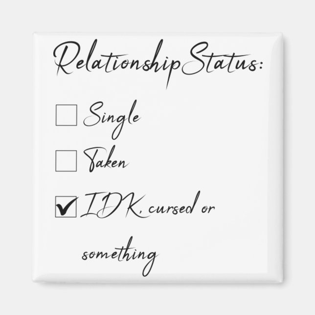 Valentine status for singles 43 magnet (Front)