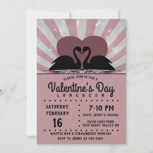 Valentine Swans Invitation