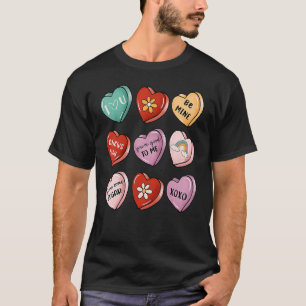 Valentine Sweet Candy Heart Kiss Happy Valentine's T-Shirt