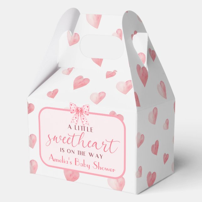 Valentine Sweetheart Baby Shower Favour Boxes (Front)