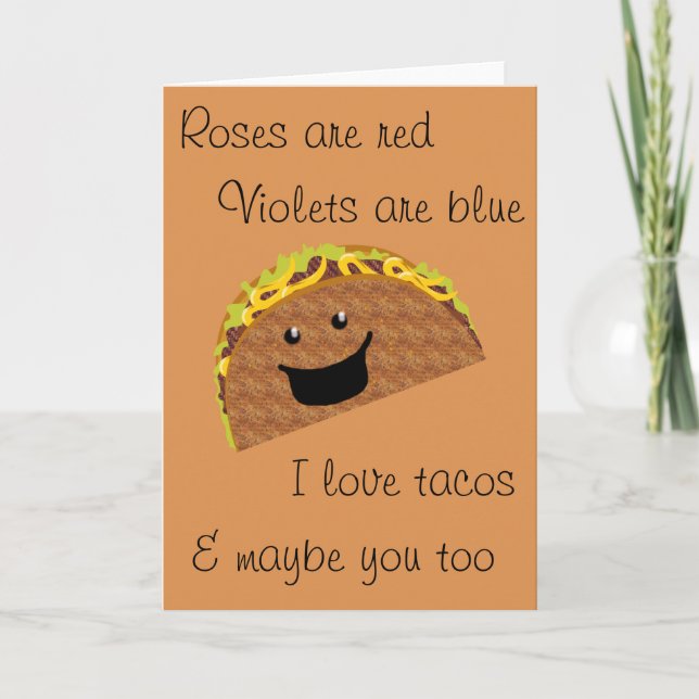 Valentine Tacos Holiday Card (Front)