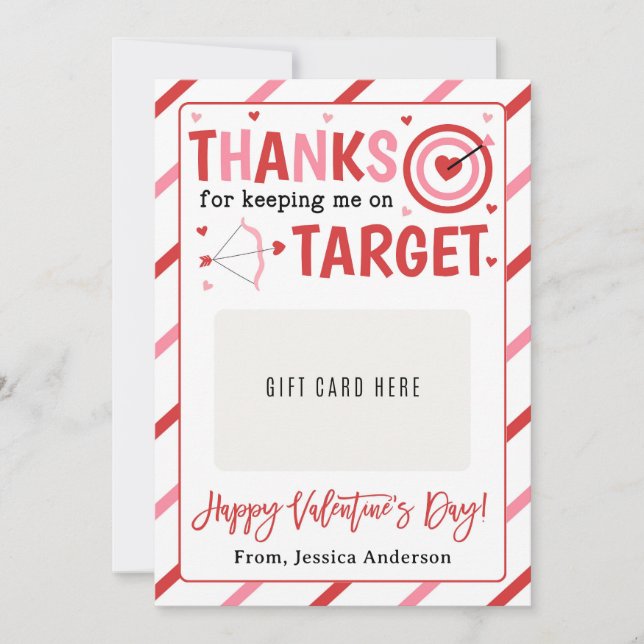 Valentine Teacher Appreciation Gift Card Holder (Front)