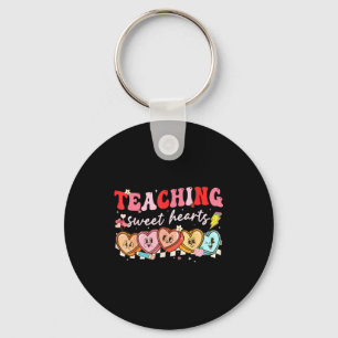Valentine Teaching Sweet Hearts Teacher Men Women  Key Ring