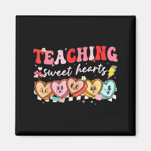 Valentine Teaching Sweet Hearts Teacher Men Women  Magnet