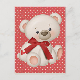 Valentine teddy holiday postcard