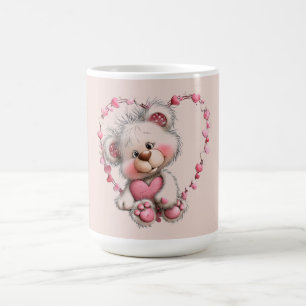 Valentine Teddy in Heart Frame Coffee Mug
