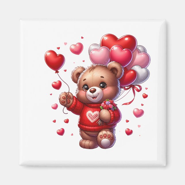 Valentine Teddy Magnet   (Front)