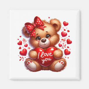Valentine Teddy Magnet