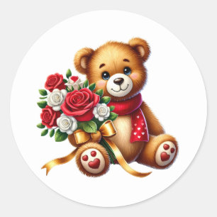 Valentine Teddy Stickers