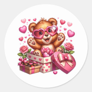 Valentine Teddy Stickers