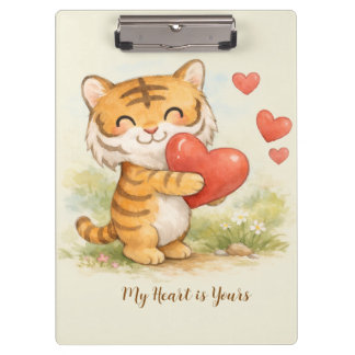 Valentine tiger clipboard