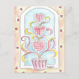 Valentine Topiary Holiday Postcard
