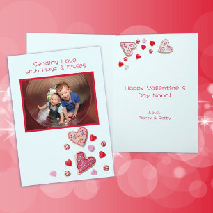 Valentine Treats Kids Photo Greeting Card