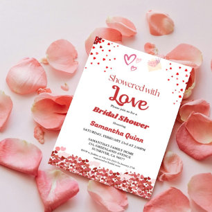 Valentine tree of heart Arch Bridal Shower Invitation