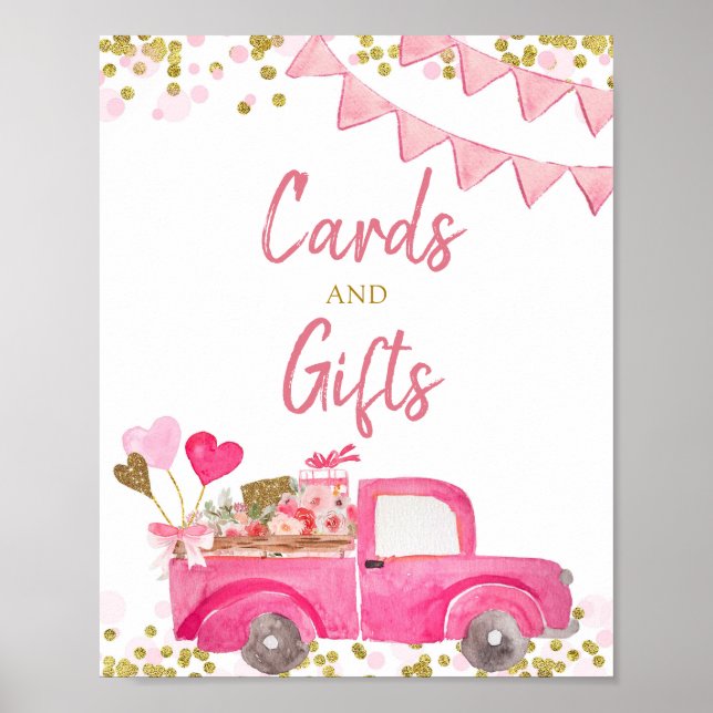 Valentine Truck Sweetheart Cards And Gift Sign (Front)