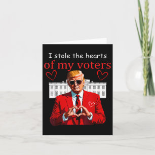 Valentine Trump President Hearts Usa America House Card