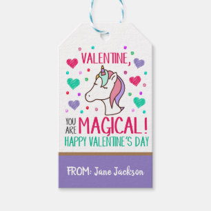 Valentine Unicorn Gift Tag