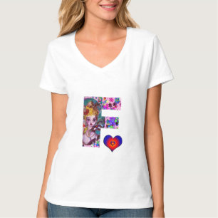 VALENTINE VENETIAN MASQUERADE MONOGRAM F LETTER T-Shirt
