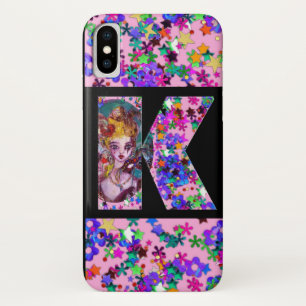 VALENTINE VENETIAN MASQUERADE MONOGRAM K LETTER Case-Mate iPhone CASE