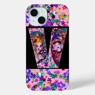 VALENTINE VENETIAN MASQUERADE MONOGRAM V LETTER iPhone 15 CASE