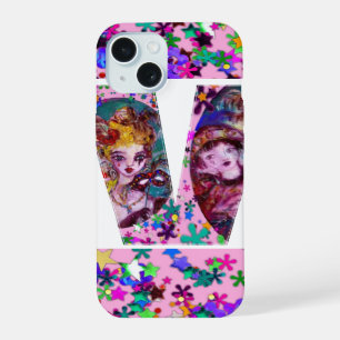 VALENTINE VENETIAN MASQUERADE MONOGRAM V LETTER iPhone 15 CASE