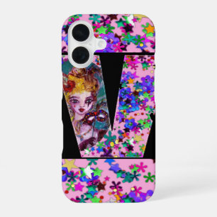 VALENTINE VENETIAN MASQUERADE MONOGRAM V LETTER iPhone 16 CASE