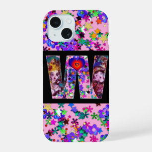 VALENTINE VENETIAN MASQUERADE MONOGRAM W LETTER iPhone 15 CASE