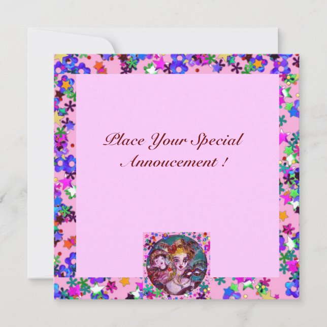 VALENTINE VENETIAN MASQUERADE PARTY INVITATION (Front)