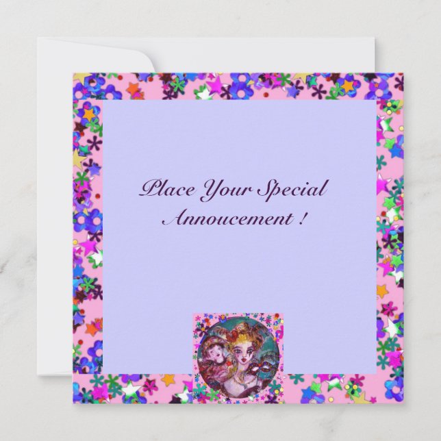 VALENTINE VENETIAN MASQUERADE PARTY INVITATION (Front)