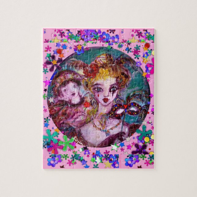 VALENTINE VENETIAN MASQUERADE PARTY JIGSAW PUZZLE (Vertical)