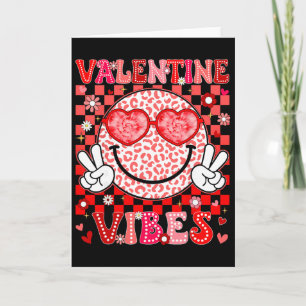 Valentine Vibe Heart Peace Sign Men Women Kid  Card