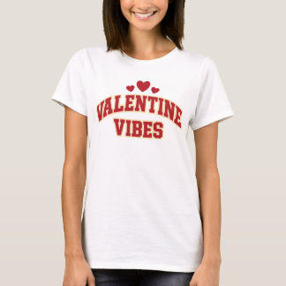 Valentine Vibes Retro Varsity Typography Red Heart T-Shirt
