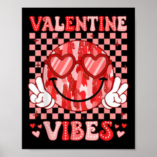 Valentine Vibes Smile Face Heart Valentines Day Ki Poster