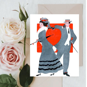 Valentine Vintage Couple Holiday Card