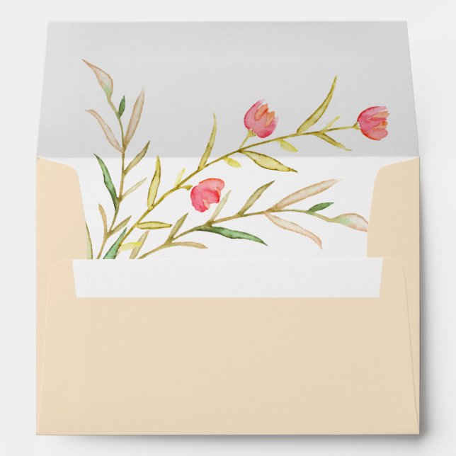 Valentine Watercolor Envelope (Back (Bottom))