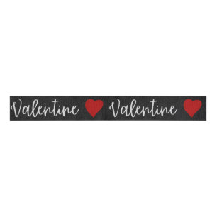 Valentine White Glitter Grosgrain Ribbon