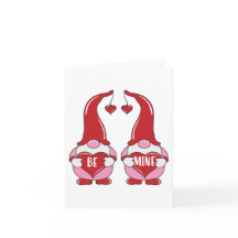 valentine wishcard Be Mine - Gnomes
