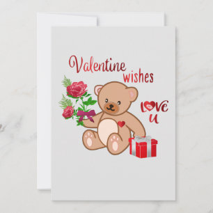 Valentine Wishes  Holiday Card