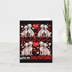Valentine With My Dalmatians Couple Dogs Costume O Card