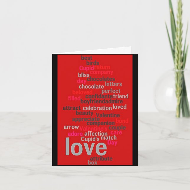 VALENTINE wordy card (Front)