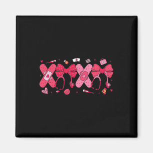 Valentine Xoxo Coquette Bow Stethoscope Nurse Girl Magnet