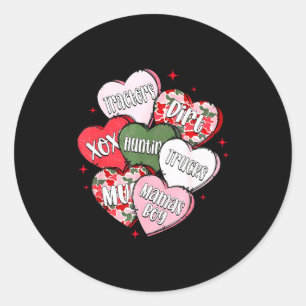 Valentine Xoxo Mothers Day Mallard Camo Mama Duck  Classic Round Sticker