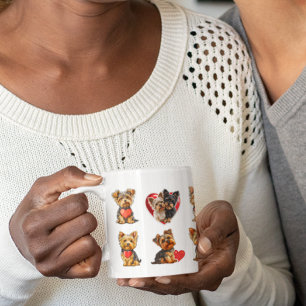 Valentine Yorkshire Terrier Dog pet lovers Large Coffee Mug