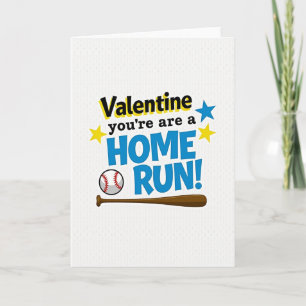 Valentine You Are A Home Run Card