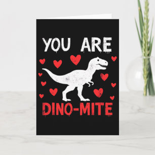 Valentine You Are Dino-mite Funny Dinosaur Design Card