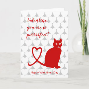 Valentine, you are purrfect holiday card