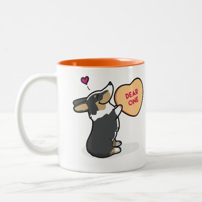 Valentine's 2015-Pembroke Corgi-Tri-Col Coffee Mug (Left)