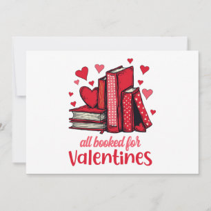 Valentines All Booked For Valentines Book Lovers Invitation